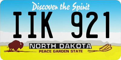 ND license plate IIK921