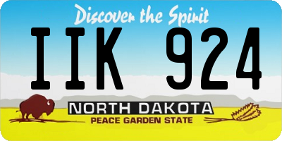 ND license plate IIK924