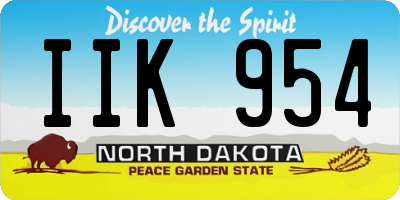 ND license plate IIK954