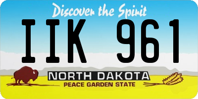 ND license plate IIK961