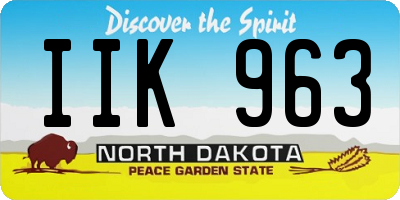 ND license plate IIK963