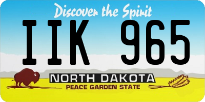 ND license plate IIK965