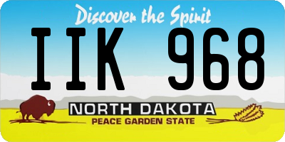 ND license plate IIK968