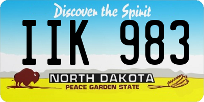 ND license plate IIK983