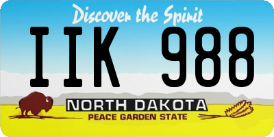 ND license plate IIK988