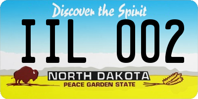 ND license plate IIL002