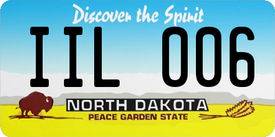 ND license plate IIL006