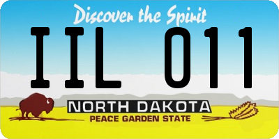 ND license plate IIL011