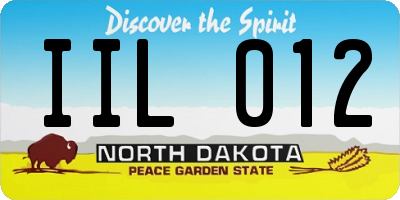 ND license plate IIL012