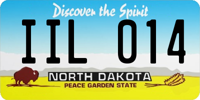 ND license plate IIL014
