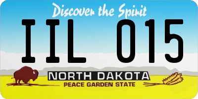 ND license plate IIL015