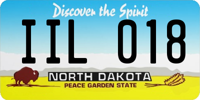 ND license plate IIL018