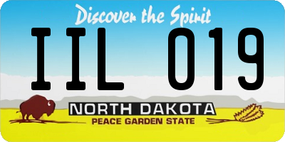 ND license plate IIL019