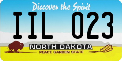 ND license plate IIL023