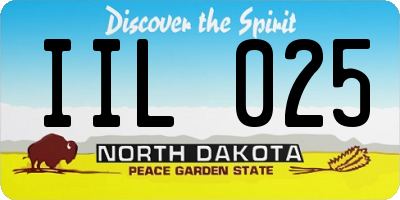 ND license plate IIL025