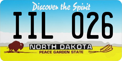 ND license plate IIL026