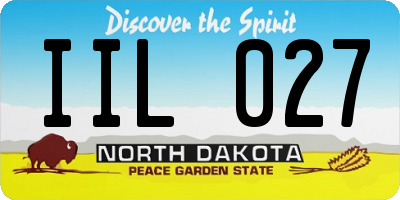 ND license plate IIL027