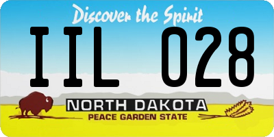 ND license plate IIL028