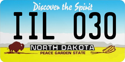 ND license plate IIL030