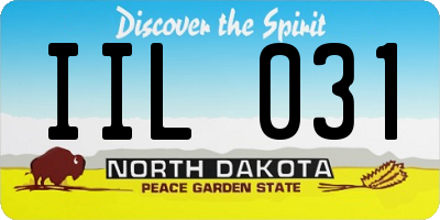 ND license plate IIL031