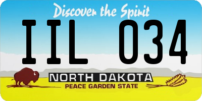 ND license plate IIL034