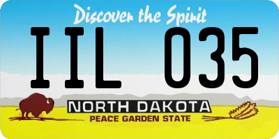 ND license plate IIL035