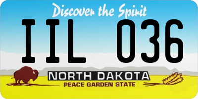 ND license plate IIL036
