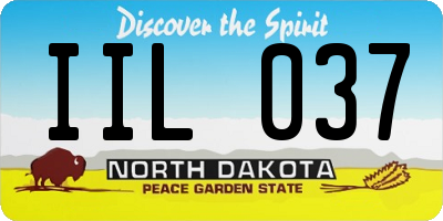 ND license plate IIL037