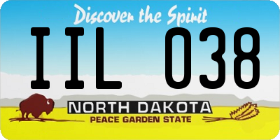 ND license plate IIL038