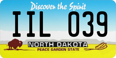 ND license plate IIL039