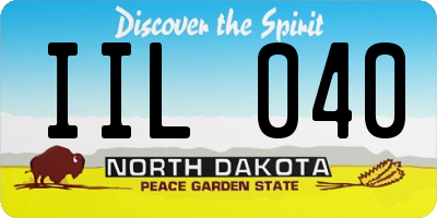 ND license plate IIL040