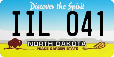 ND license plate IIL041