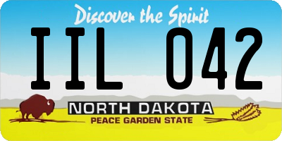 ND license plate IIL042