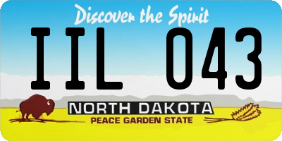 ND license plate IIL043