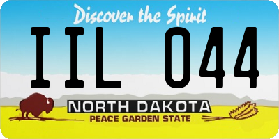 ND license plate IIL044