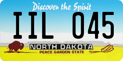 ND license plate IIL045