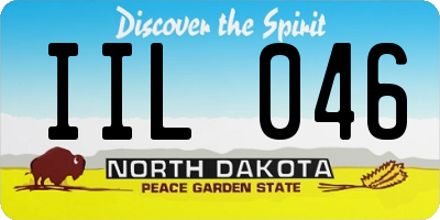ND license plate IIL046
