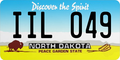 ND license plate IIL049
