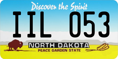 ND license plate IIL053