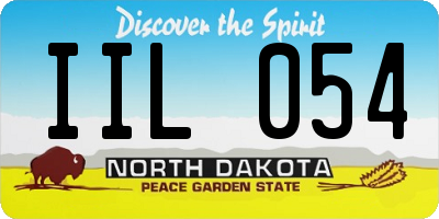 ND license plate IIL054