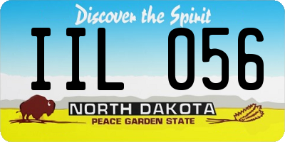 ND license plate IIL056