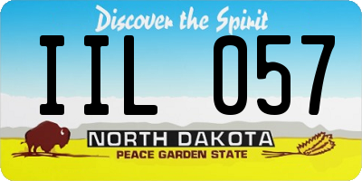 ND license plate IIL057