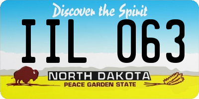 ND license plate IIL063
