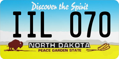 ND license plate IIL070