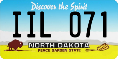 ND license plate IIL071