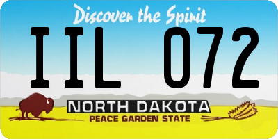 ND license plate IIL072