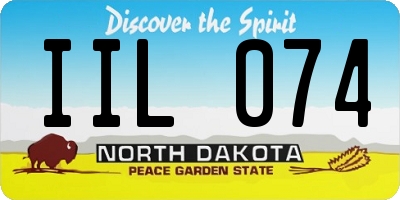 ND license plate IIL074