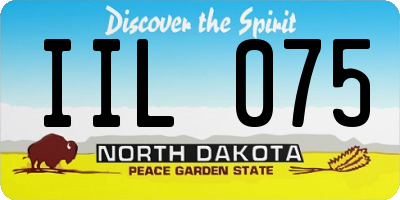 ND license plate IIL075