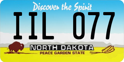ND license plate IIL077