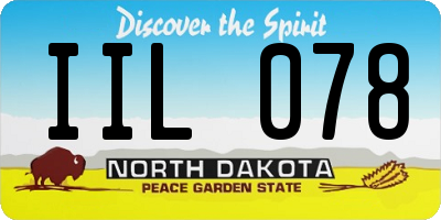 ND license plate IIL078